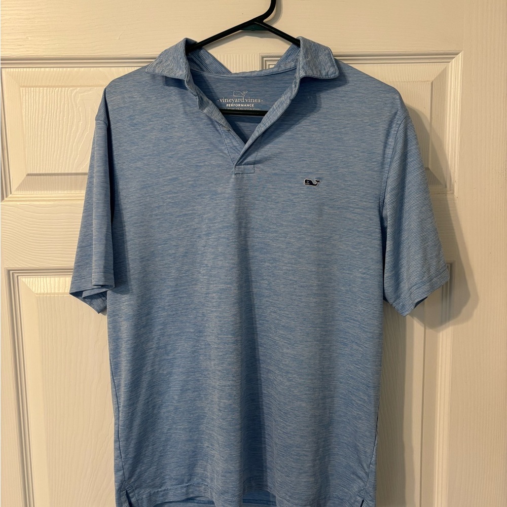Vineyard Vines Men's Heather Sky Blue Polo